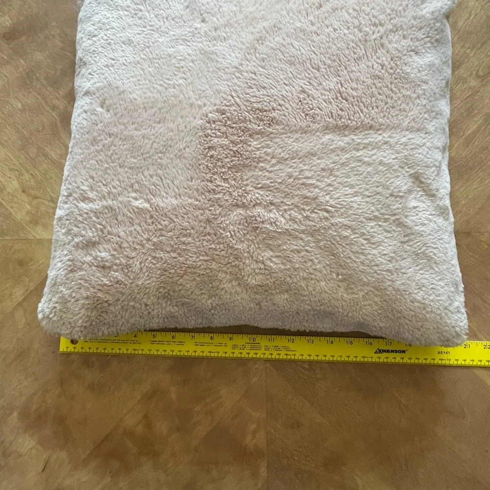 IKEA Pink Plush Pillow with Insert – 20”x20” – Elegant Home Decor